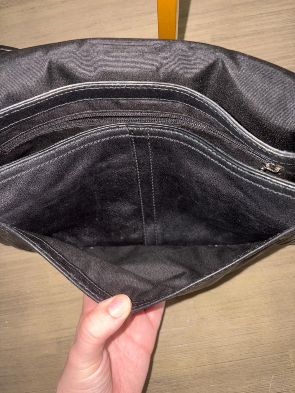 Vintage Coach Handbag Soho Saddle Soft Leather Black Bag Purse F13105 EUC